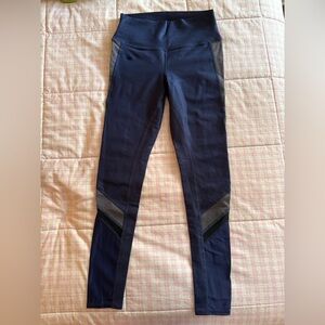 Alo Navy and Grey Athletic Leggings